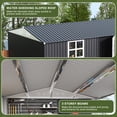 thumbnail image 2 of NETAJE 10'x14' Outdoor Metal Storage Garden Shed with Window, Lockable Doors and Air Vent for Backyard, Garden, Lawn, Dark Gray, 2 of 7