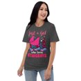 thumbnail image 2 of Girls love Ocean Animals Novelty Fish Lovers T-Shirt (Heather Dark Grey, 2XL), 2 of 7