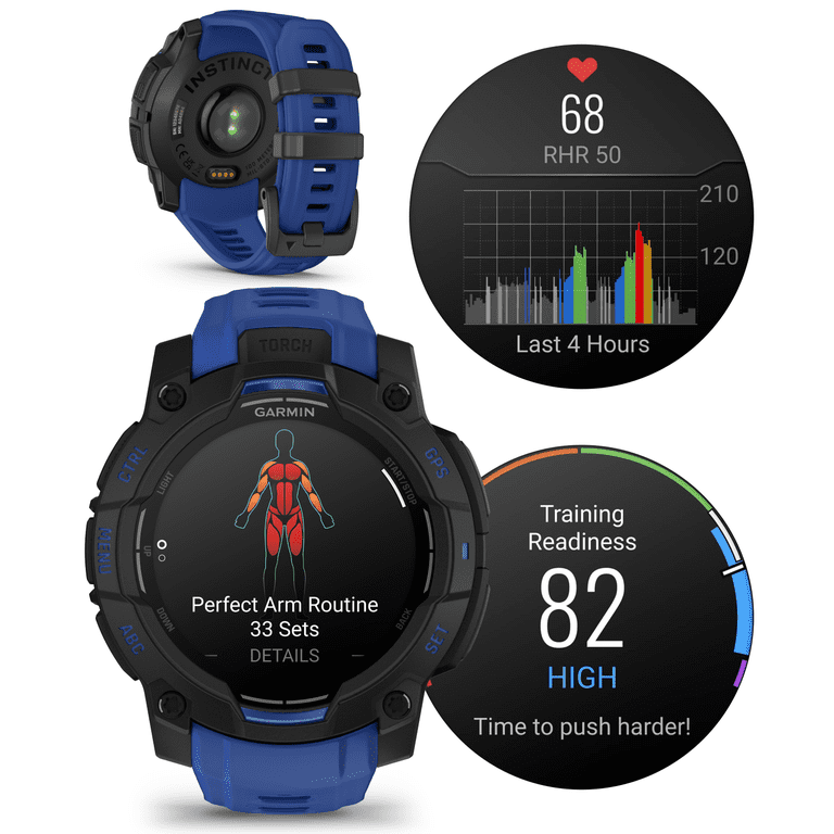 Garmin Instinct 3 Rugged Outdoor GPS Smartwatch – 45mm AMOLED