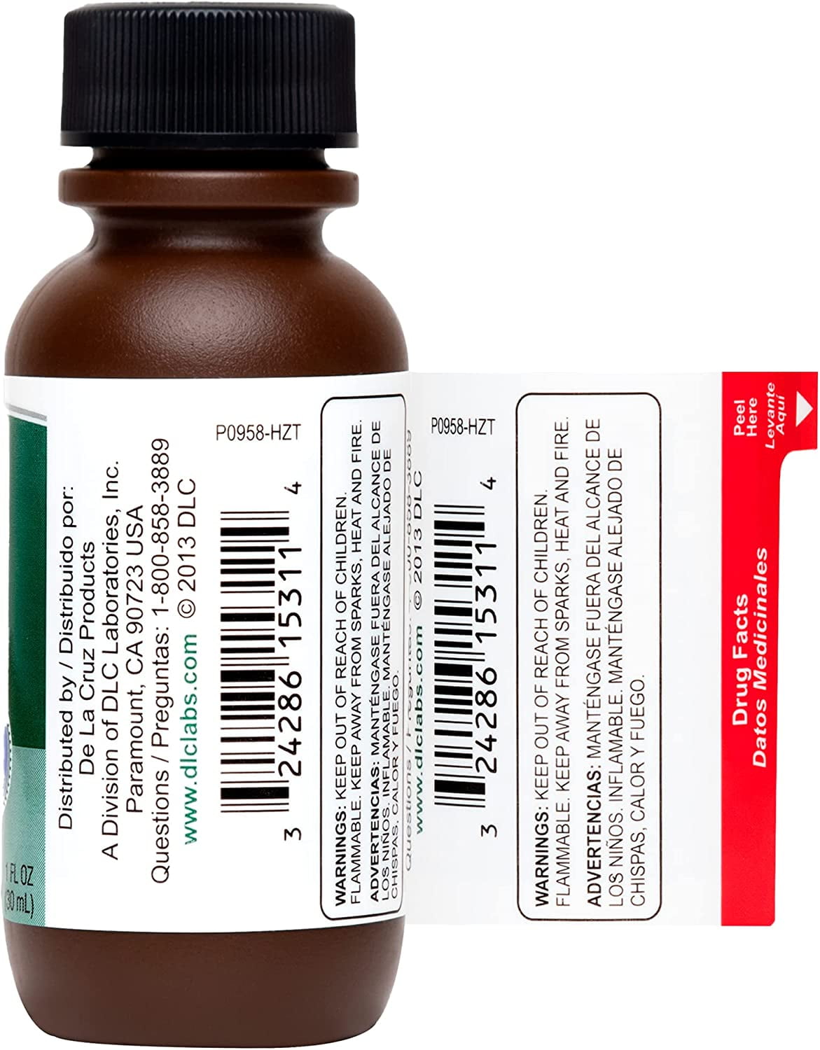 De La Cruz Decolorized Iodine First Aid Antiseptic, Yodo Blanco , 1 FL oz, 2 Pack