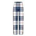 thumbnail image 4 of Aimik Hanes Mens Lounge Pants Comfy Pajama Pants Plaid Pajama Bottoms with Pockets Drawstring Pj Bottoms Pants Unisex Christmas Pajama Pants-White-1 M, 4 of 5