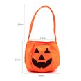 thumbnail image 2 of Bolsa de truco o trato con forma de calabaza para Halloween, bolsas de mano para dulces, bolsa artesanal para niños, suministros para fiestas, accesorios, 2 uds., 2 of 5
