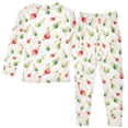 thumbnail image 3 of Pajama Colored Balls Christmas Leaves Cute Comfortable Cotton Two-piece Pajama Set, 3 of 7