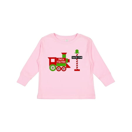 

Inktastic Christmas Santa Express Train to the North Pole Gift Toddler Boy or Toddler Girl Long Sleeve T-Shirt