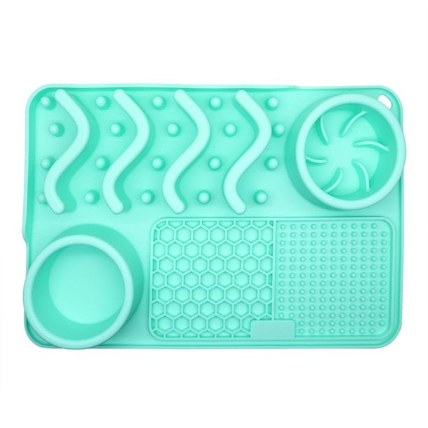 JVMU 3 in 1 Pet Licking Mat Multifunctional Slow Food Plate Silicone