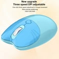 thumbnail image 5 of Holloyiver Cute Mini Wireless Mouse, Rechargeable Cat Shape Bluetooth Mouse, Portable USB Optical 2.4G Wireless Bluetooth Two Mode Computer Mice with 1600 Adjustable DPI for Laptop PC, 5 of 8