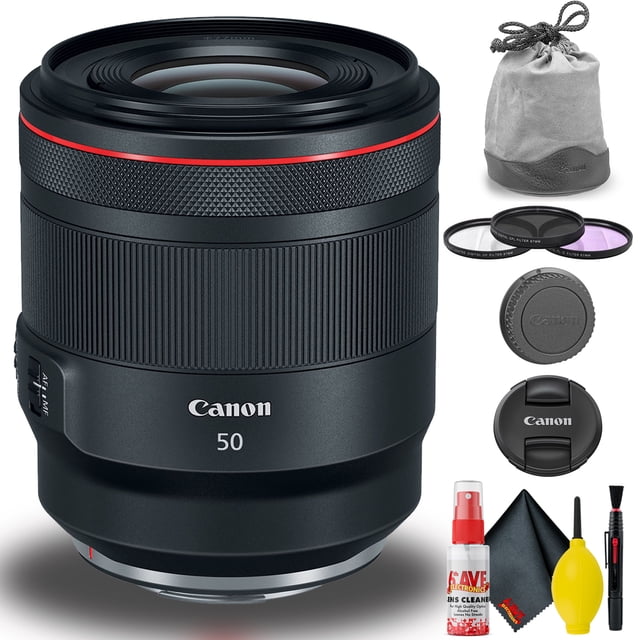 Canon RF 50mm f/1.2L USM Objectif (Modèle Intl) Ensemble avec Filtres et Kit de Nettoyage