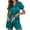 C177/Green, variant on XIYON Pajama Sets For Women Solid Color Ice Silk Short Sleeve Cardigan Pajama Set Soft Comfy Nightwear Soft Sleepwear Loungewear