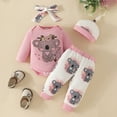 thumbnail image 2 of Hessimy Toddler Baby Girl Fall Winter Clothes Big Sister Little Sister Matching Outfits Sweatshirt Pants Set Long Sleeve Clothes Outfits Toddler Pajamas (Pink,12-18 Months), 2 of 6