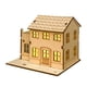 thumbnail image 1 of Figuras decorativas de mesa con paisaje de casa de madera sin pintar sin pintar Estilo A 9.8x7.5x9.3cm, 1 of 6