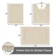 thumbnail image 3 of Juego de alfombras de baño SHACOS Soft Fluffy, 3 piezas, color beige claro, 3 of 9