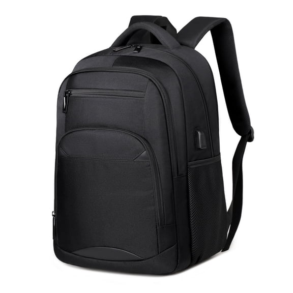 GlneYos Travel Laptop Backpack for Men Women, 17.3 inch casual Laptop bag Waterproof Lightweight Business College Luggage Bag,Black