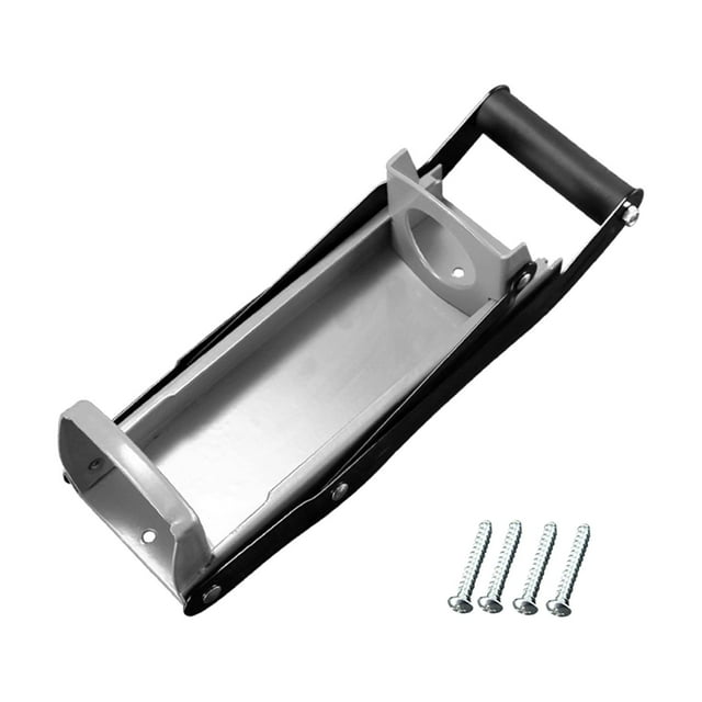 Aplastador de latas de aluminio de alta resistencia con abridor de botellas para montaje en pared Gris