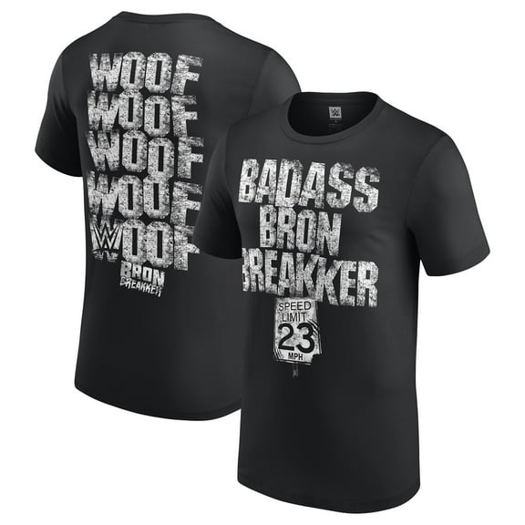 Men's Black Bron Breakker Badass T-Shirt