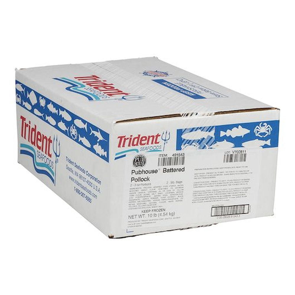 Pubhouse 2-3 Ounce Battered Natural Boneless Pollock Fillets, 10 Pound