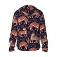 thumbnail image 3 of Daiia Leopard Print UPF 50+ Sun Protection Hoodie Jacket Lightweight Long Sleeve Sun Shirt for Women Men with Pocket Hiking Outdoor-Small, 3 of 9