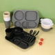 thumbnail image 2 of Nvzi 24Pcs Wheat Straw Dinnerware Cutlery Sets, Divided Plates Unbreakable Bowl Microwave Dishwasher Safe Tableware Cutlery -Black, 2 of 4