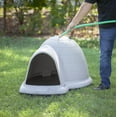 thumbnail image 6 of Petmate Indigo All-Weather Portable Extra Large Plastic Outdoor Igloo Dog House, 51.5"L For XL Dogs 90 to 125 lb, Taupe & Black, 6 of 7