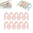 thumbnail image 2 of Tyeign Retractable Travel Hangers 4-Pack Foldable Plastic, 3-Stage Compact Tie Rack for Suitcase Dorm Closet, Lightweight 0.6 Lb Set for Coats Shirts Delicates, 10*Hook, 2 of 9