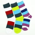 thumbnail image 2 of TeeHee Soft Comfortable Cotton Crew Socks for Women and Men Multipack (Stripes_3Pair-A), 2 of 9