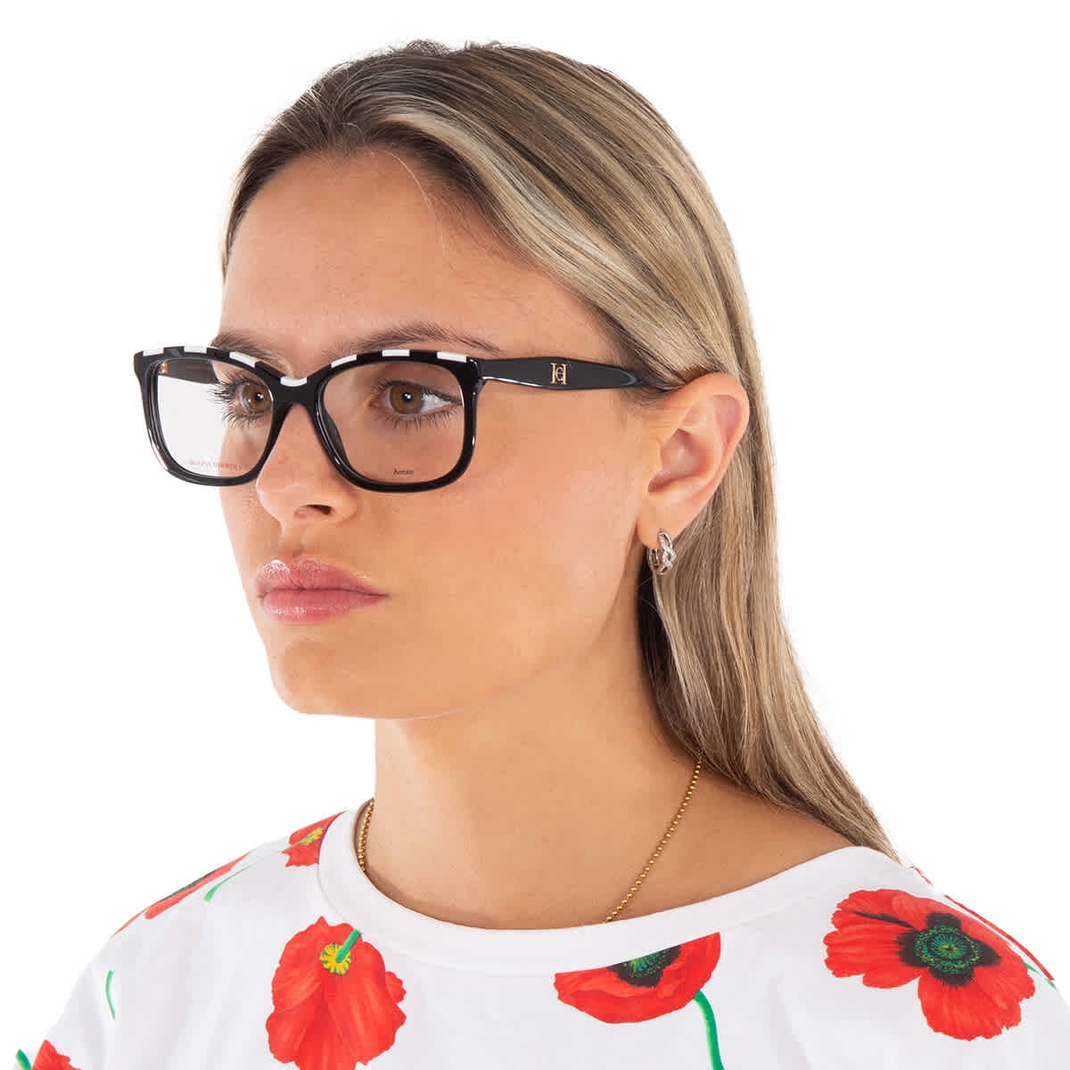Carolina Herrera Demo Cat Eye Ladies Eyeglasses HER 0163  display picture 2