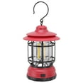 thumbnail image 2 of Portable LED Camping Lantern, ABS Material 360° Omnidirectional Beam Hangable Hook Design Camping Lantern  For Tent For Outdoor Red, 2 of 8