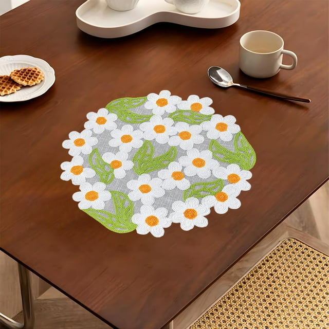Ovzne Style Small Decorative Towel Embroidery Modern Placemats Plates Mats Multi-Use Towel Coffee Table Cloth Dinner Cloths On Clearance