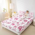 thumbnail image 3 of Manfei Seashell Bowtie King Sheets,Coastal Cute Bedding,4-Piece,1 Flat Sheet,1 Fitted Sheet and 2 Pillowcases, 3 of 6