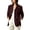 Wine, variant on WAGUTH Women Vintage Faux Suede Blazer Jackets Notched Lapel Single Breasted Loose Casual Suit Coat With Pockets
