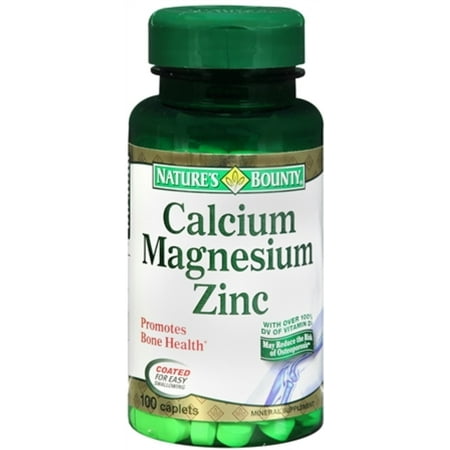 Nature's Bounty Calcium Magnesium Zinc Caplets 100