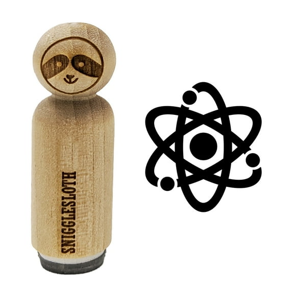 Atom Atomic Rubber Stamp for Scrapbooking Crafting Stamping - Mini 1/2 Inch