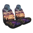 thumbnail image 2 of Pofeuu Starry Night Purple Irises Print Automotive Car Seat Covers Flat Cloth Full Set Seat Covers,Car Seat Covers front seats for Cars Trucks and SUVs-1, 2 of 9
