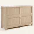 thumbnail image 4 of ARKANTOS Wooden 6 Drawer Double Dressers, Wide Chests of Drawers for Bedroom,Light Oak, 4 of 11