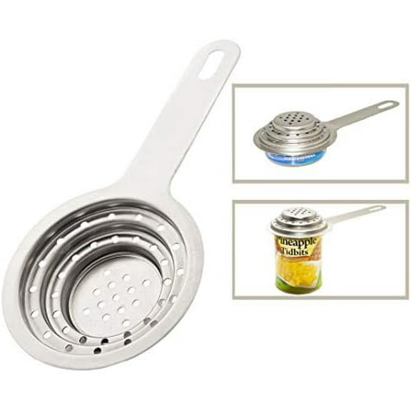 Universal Can Strainer | Food Grade Stainless Steel Can Colander with Handle | Canned Food Strainer| Tuna Press | Food Tin Strainer for Large & Small | Canning Colander$$Home Decor, Kitchen, & Other