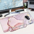 thumbnail image 4 of Desk Pad On Top of Desks-Pink Marble Mouse Pad (No Wrist Rests) for Keyboard and Mouse 31.5" x 15.75" Large Desk Mats XXL Desk for Women Office, 4 of 6