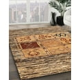 thumbnail image 2 of Ahgly Company Indoor Rectangle Abstract Dark Sienna Brown Oriental Area Rugs, 2' x 5', 2 of 6