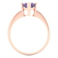 thumbnail image 4 of 2.5 ctw Solitaire Anniversary Ring for Women | Marquise Cut Simulated Alexandrite | Hyperallergenic Solid 18K Rose Gold, 4 of 5