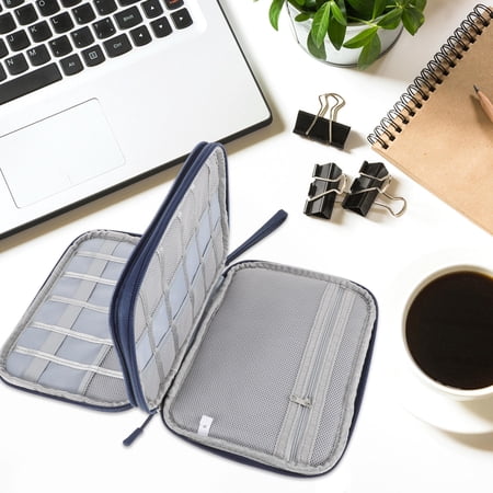 HONMEET Navy Travel Organizer Bag Portable Cable and Accessory Pouch for Outdoor Everyday Use Compact and