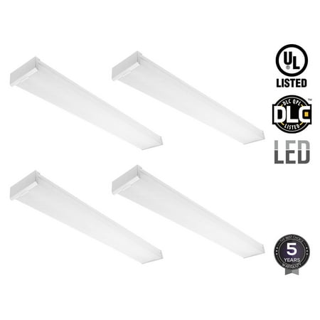 Leonlite 4ft 42w Led Wraparound Flush Mount Ceiling Fixture 4400lm Leonlite 4ft 42w Led Wraparound Flush Mount Ceiling Fixture 4400lm 5000k Daylight
