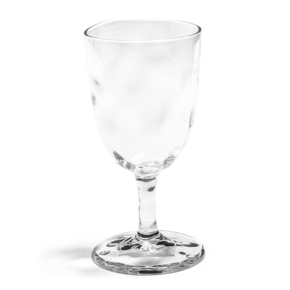 Ruffle Clear Tritan Acrylic Wine Glasses, Set of 4