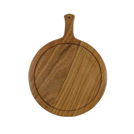 

Oussum Wooden Round Cutting Board with Handle Natural Wood Cutting Boards