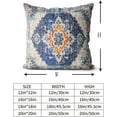 thumbnail image 3 of Blue Boho Throw Pillow Covers Set of 2 Monaco Rug Persian Carpet Double Sided Pattern Cotton Soft Pillow Case Cushion Cover Pillowcase for Garden Couch Sofa Bed Decorative 18x18 inch, 3 of 6