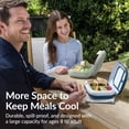 thumbnail image 4 of Bentgo Chill Max Leak-Proof XL Lunch Box - Included Ice Pack Keeps Food Cold; 5-Cup Capacity for Adults & Ages 8+, 3 or 4 Compartment Bento Box, BPA-Free, Dishwasher Safe (Fog & Deep Teal), 4 of 8