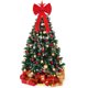 thumbnail image 4 of Adornos navideños, lazo navideño de franela roja., 4 of 5