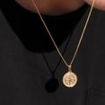 thumbnail image 4 of Mens Compass Necklaces,Vintage Viking North Star Anchor Medal,14K Yellow Gold Pendant for Male Boyfriend Dad Gift, 4 of 6