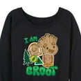 thumbnail image 3 of Marvel Guardians of the Galaxy - Groot Sticker -Maternity Scoop Neck Graphic T-Shirt, 3 of 5