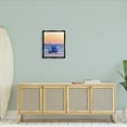 thumbnail image 2 of Stupell Industries Tranquil Orange Sunset Beach Hut Ocean Shore Photograph Jet Black Floating Framed Canvas Print Wall Art, Design by Jeff Poe, 2 of 5