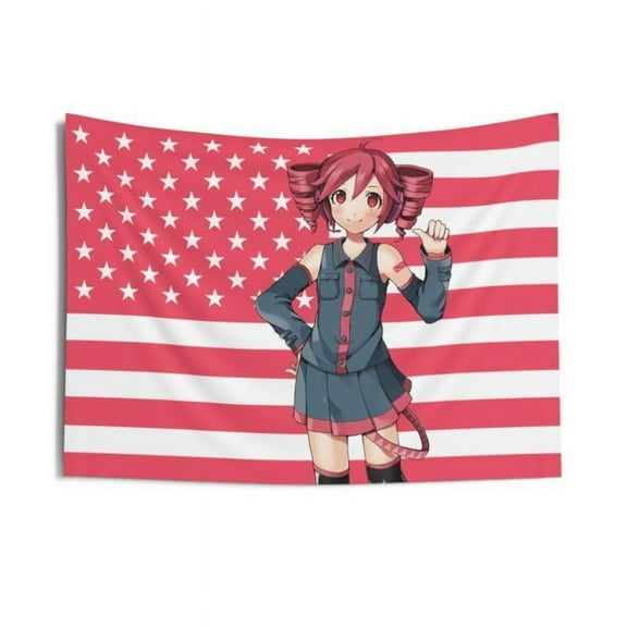 Teto Synthesizer Anime Wall Tapestry for Music Lovers - Indoor Wall Tapestries, Utaliod, American Flag Design, Home Decor, Room Decor,