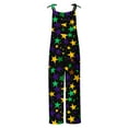 thumbnail image 4 of Colorful Brunch Overalls for Women Summer Fall Star Graphic Loose Fit Thin Overall Straight Leg Long Leg Coveralls Trousers Pants Unitard Ladies 2025 Clothing Fashion XL, 4 of 5
