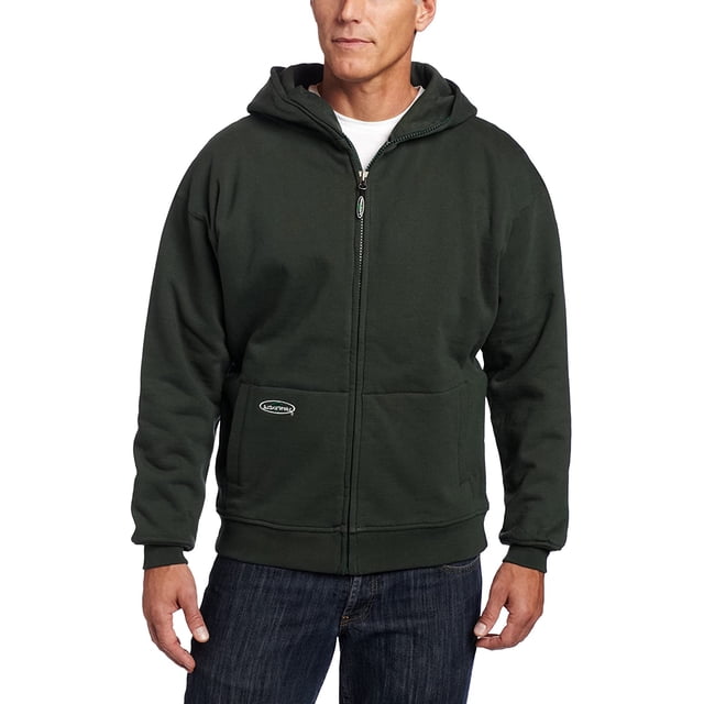 Arborwear Men's Double Thick Full Zip Sweatshirt, Forest Green, Medium